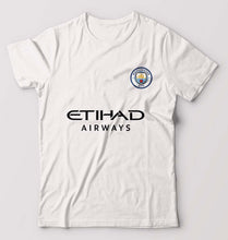 Load image into Gallery viewer, Manchester City F.C 2021-22 T-Shirt for Men-S(38 Inches)-White-Ektarfa.online
