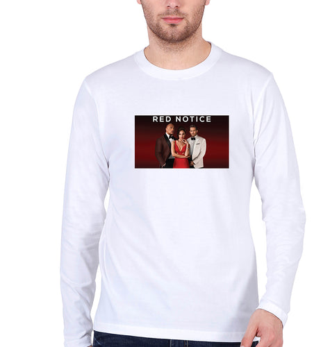 Red Notice Full Sleeves T-Shirt for Men-White-Ektarfa.online