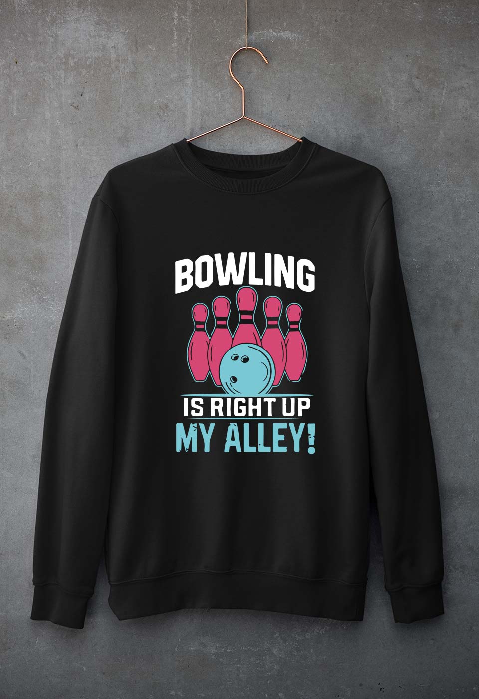 Bowling Unisex Sweatshirt for Men/Women-Black-Ektarfa.online