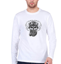Load image into Gallery viewer, Skull Full Sleeves T-Shirt for Men-White-Ektarfa.online
