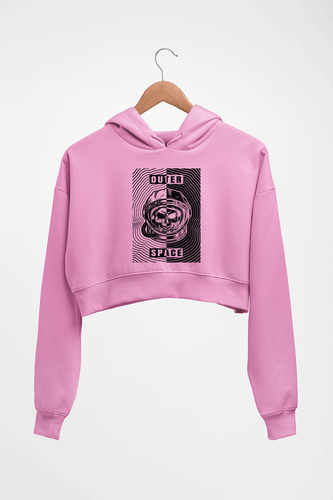 Outer Space Crop HOODIE FOR WOMEN-Light Baby Pink-Ektarfa.online