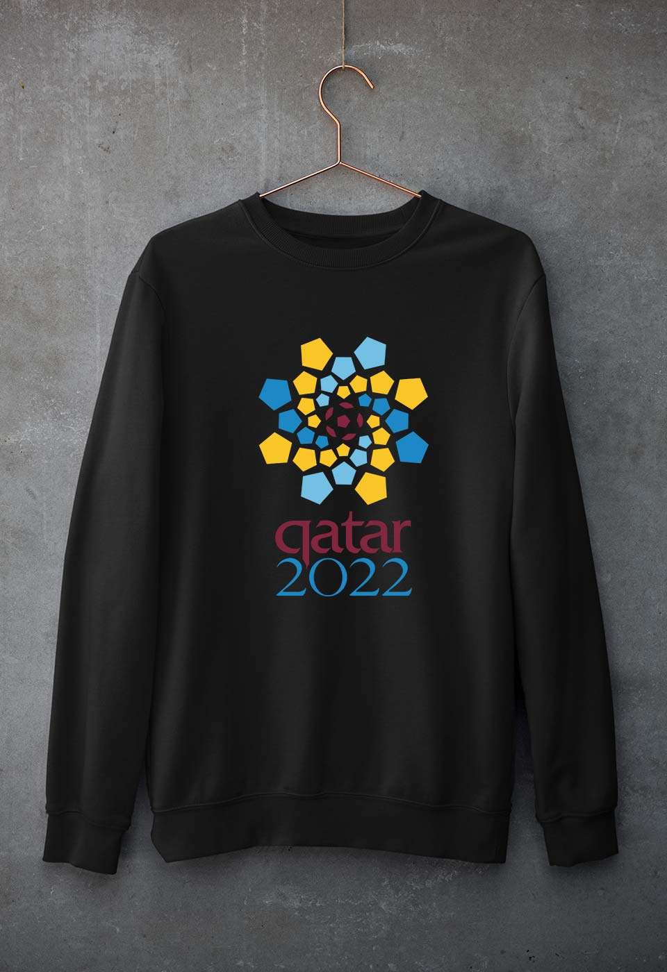 FIFA World Cup Qatar 2022 Unisex Sweatshirt for Men/Women-Black-Ektarfa.online