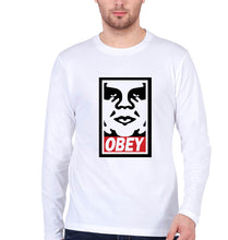Load image into Gallery viewer, Obey Full Sleeves T-Shirt for Men-S(38 Inches)-White-Ektarfa.online
