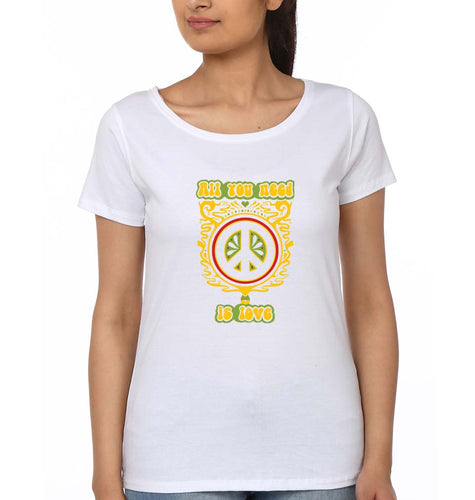 Psychedelic Love T-Shirt for Women-White-Ektarfa.online