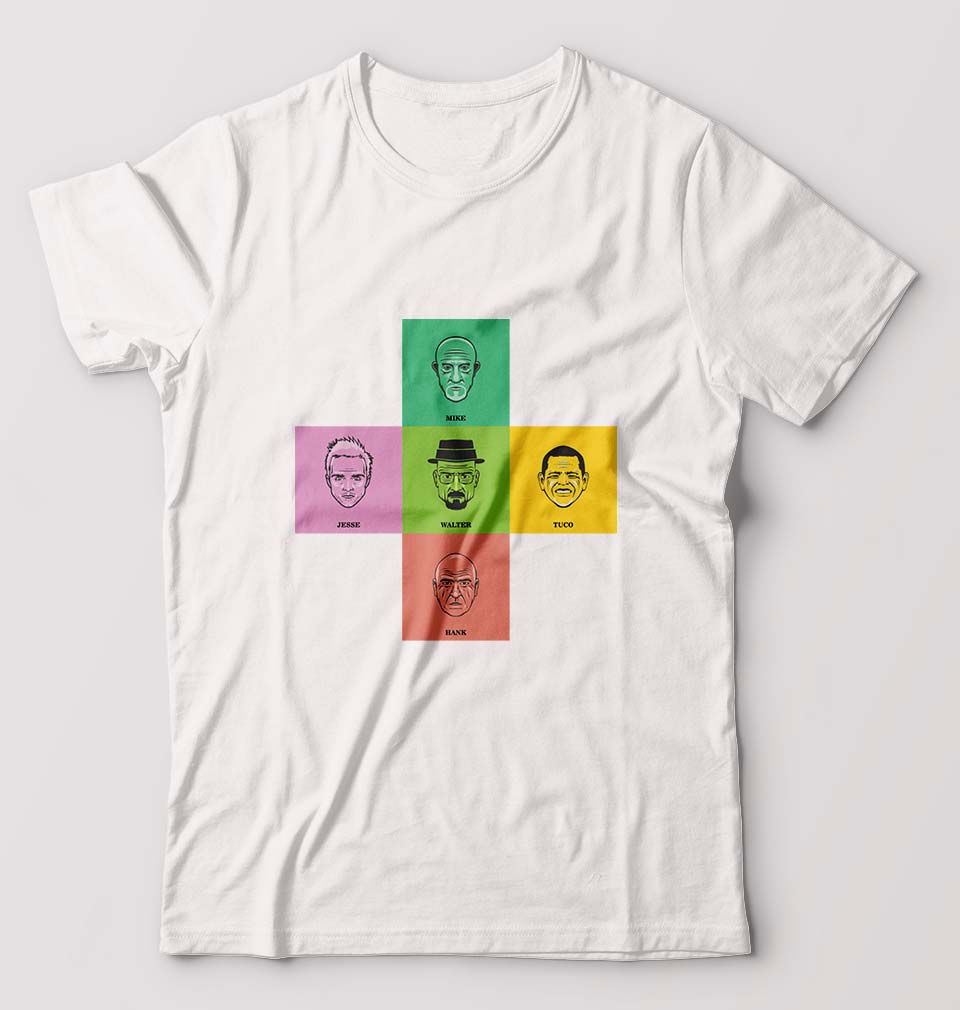 Breaking Bad T-Shirt for Men-S(38 Inches)-White-Ektarfa.online
