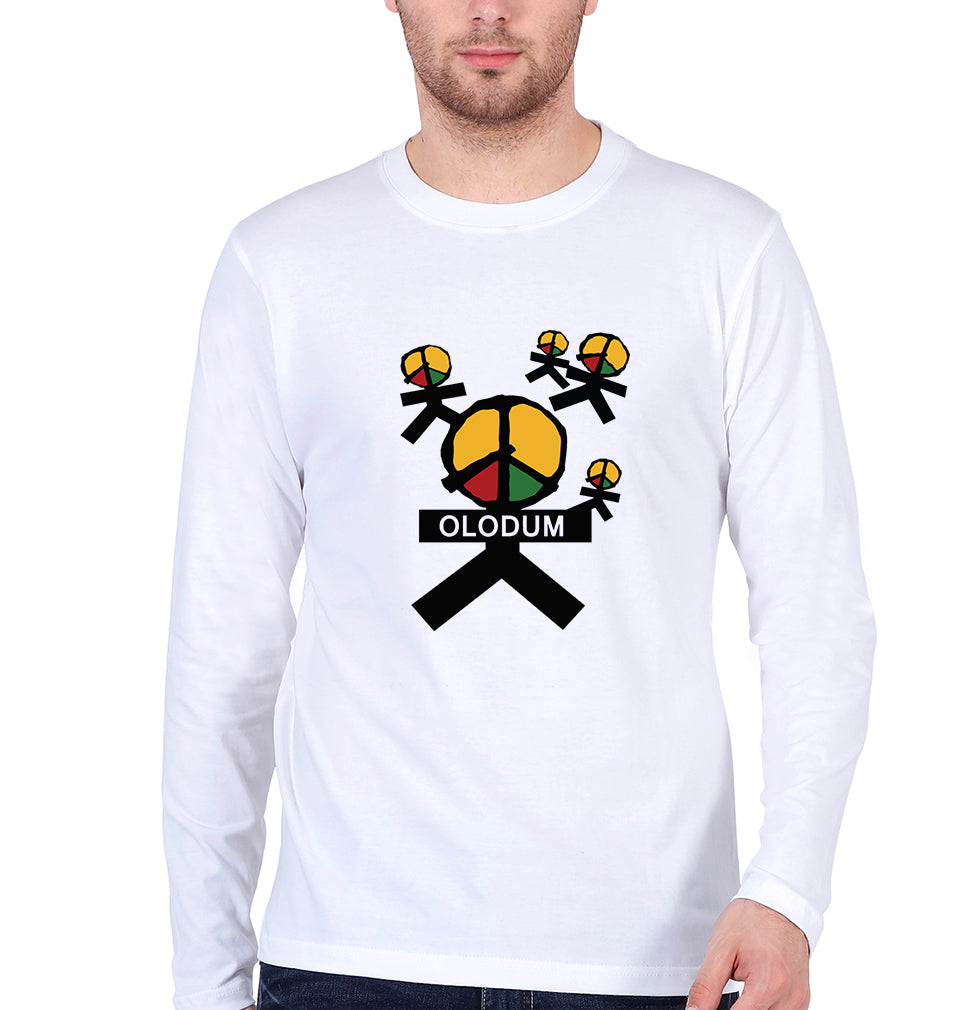Olodum Full Sleeves T-Shirt for Men-S(38 Inches)-White-Ektarfa.online