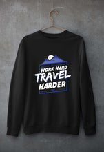 Load image into Gallery viewer, Travel Harder Unisex Sweatshirt for Men/Women-Black-Ektarfa.online
