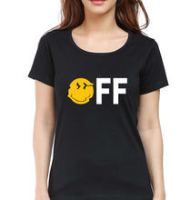 Load image into Gallery viewer, Emoji Off T-Shirt for Women-Black-Ektarfa.online
