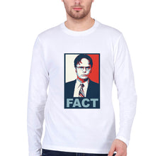 Load image into Gallery viewer, Dwight Schrute Fact Full Sleeves T-Shirt for Men-White-Ektarfa.online

