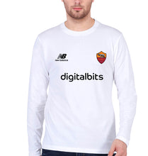 Load image into Gallery viewer, A.S. Roma 2021-22 Full Sleeves T-Shirt for Men-S(38 Inches)-White-Ektarfa.online

