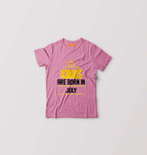 Load image into Gallery viewer, Kings Are Born In July Kids T-Shirt for Boy/Girl-Pink-Ektarfa.online
