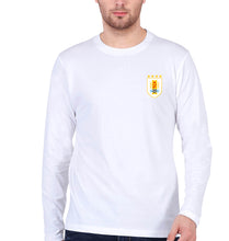 Load image into Gallery viewer, Uruguay Football Full Sleeves T-Shirt for Men-White-Ektarfa.online
