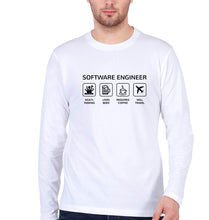 Load image into Gallery viewer, Software Engineer Full Sleeves T-Shirt for Men-White-Ektarfa.online
