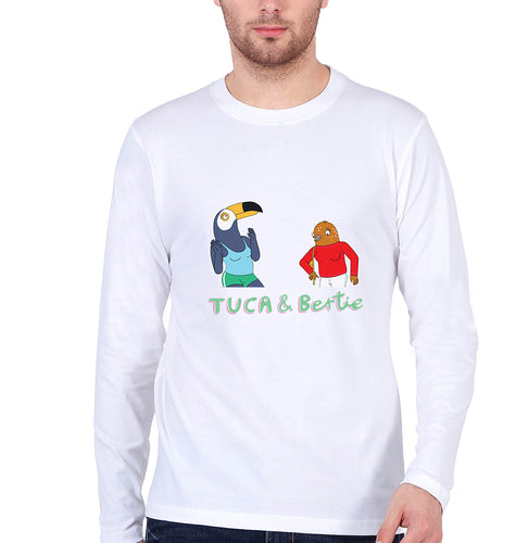 Tuca & Bertie Full Sleeves T-Shirt for Men-White-Ektarfa.online