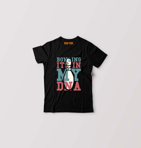 Bowling Kids T-Shirt for Boy/Girl-Black-Ektarfa.online
