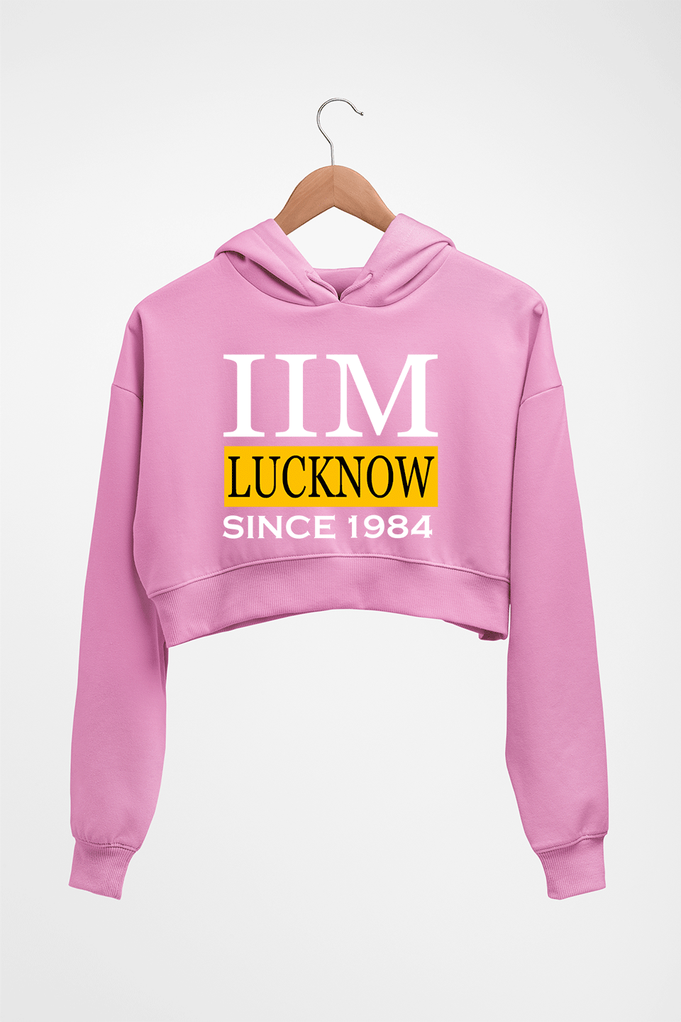 IIM Lucknow Crop HOODIE FOR WOMEN