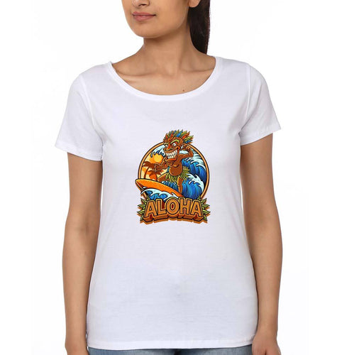 Aloha T-Shirt for Women-White-Ektarfa.online