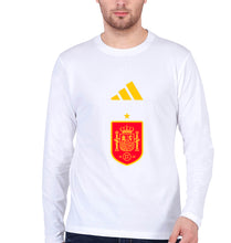Load image into Gallery viewer, Spain Football Full Sleeves T-Shirt for Men-White-Ektarfa.online

