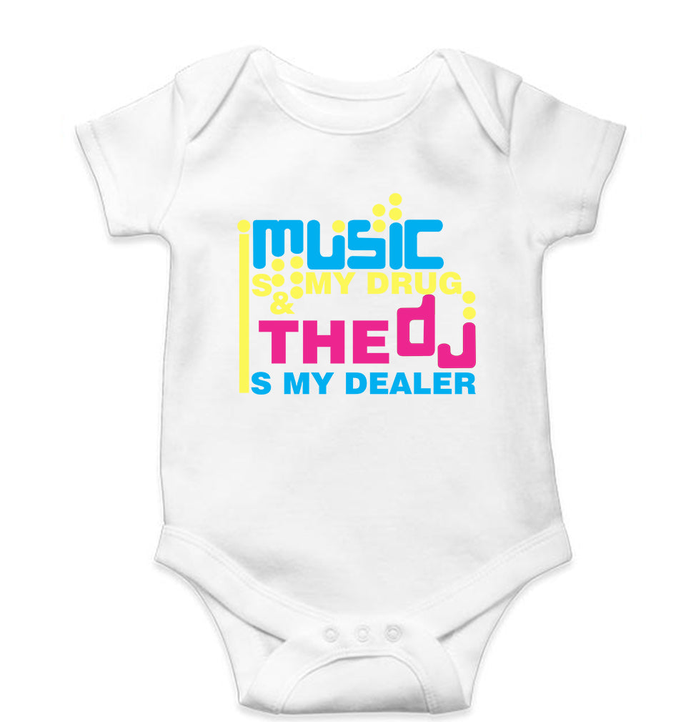 Music Kids Romper For Baby Boy/Girl-0-5 Months(18 Inches)-White-Ektarfa.online