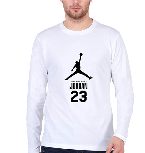 Michael Jordan Full Sleeves T-Shirt for Men-White-Ektarfa.online