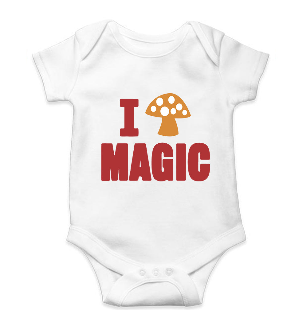 Mushroom Kids Romper For Baby Boy/Girl-0-5 Months(18 Inches)-White-Ektarfa.online