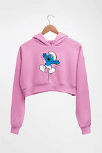 Load image into Gallery viewer, The Smurfs Crop HOODIE FOR WOMEN-Light Baby Pink-Ektarfa.online
