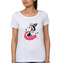 Load image into Gallery viewer, Funny Wolf T-Shirt for Women-XS(32 Inches)-White-Ektarfa.online
