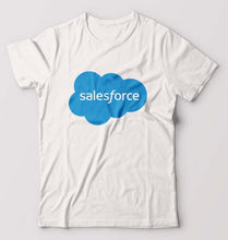 Load image into Gallery viewer, Salesforce T-Shirt for Men-S(38 Inches)-White-Ektarfa.online
