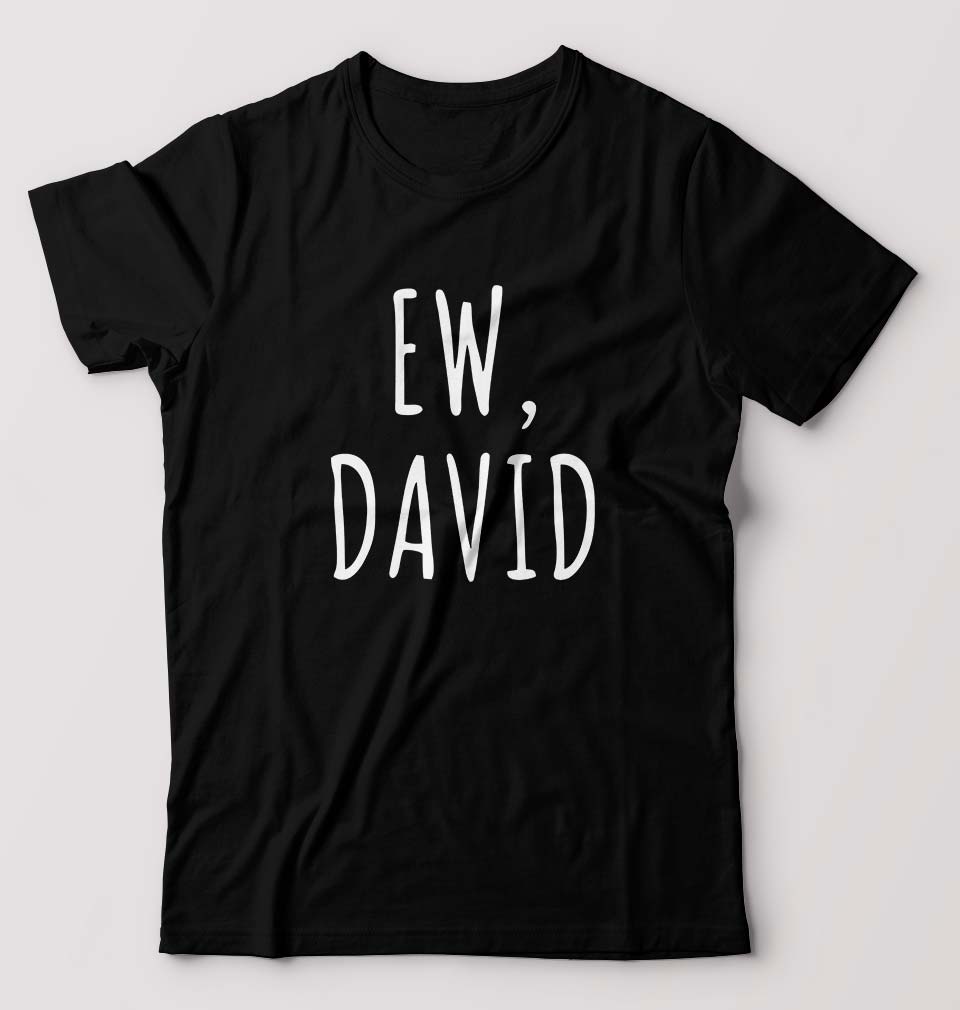 Schitts Creek EW David T-Shirt for Men-S(38 Inches)-Black-Ektarfa.online