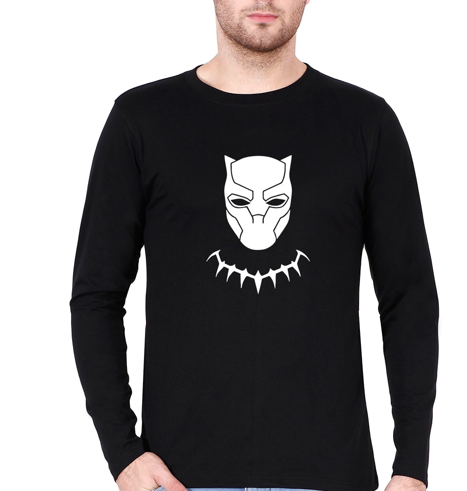 Black Panther Superhero Full Sleeves T-Shirt for Men-Black-Ektarfa.online