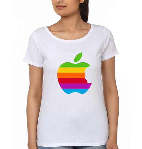 Steve Jobs Apple T-Shirt for Women-White-Ektarfa.online