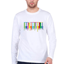 Load image into Gallery viewer, Piano Full Sleeves T-Shirt for Men-White-Ektarfa.online
