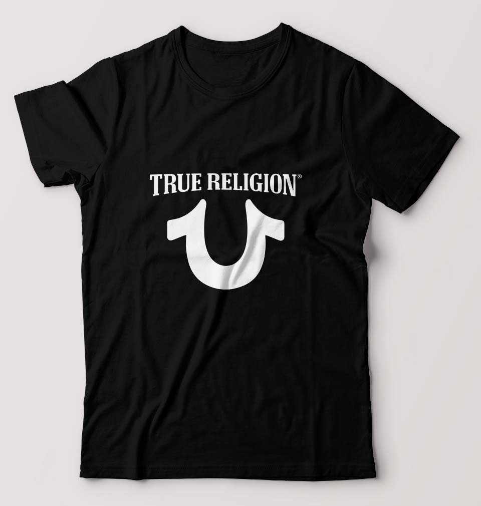 True Religion T-Shirt for Men-S(38 Inches)-Black-Ektarfa.online