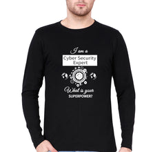 Load image into Gallery viewer, Cyber Security Full Sleeves T-Shirt for Men-Black-Ektarfa.online

