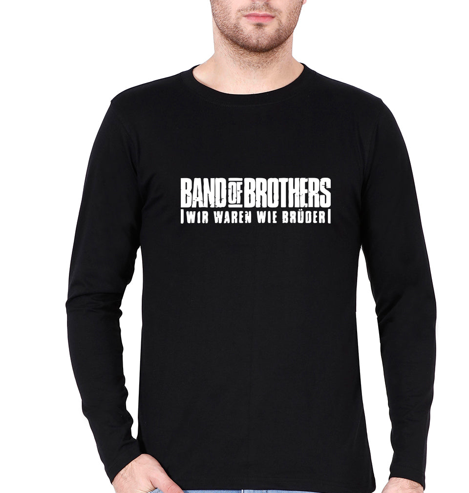 Band of Brothers Full Sleeves T-Shirt for Men-Black-Ektarfa.online