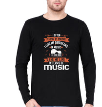 Load image into Gallery viewer, Music Full Sleeves T-Shirt for Men-Black-Ektarfa.online
