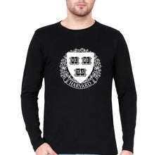 Load image into Gallery viewer, Harvard Full Sleeves T-Shirt for Men-S(38 Inches)-Black-Ektarfa.online
