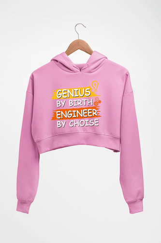 Genius Engineer Crop HOODIE FOR WOMEN-Light Baby Pink-Ektarfa.online