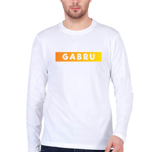 Load image into Gallery viewer, Gabru Full Sleeves T-Shirt for Men-S(38 Inches)-White-Ektarfa.online
