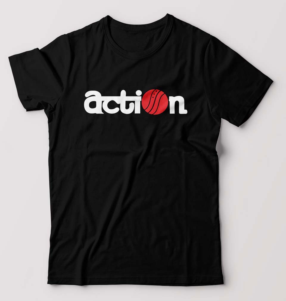 Action T-Shirt for Men-S(38 Inches)-Black-Ektarfa.online
