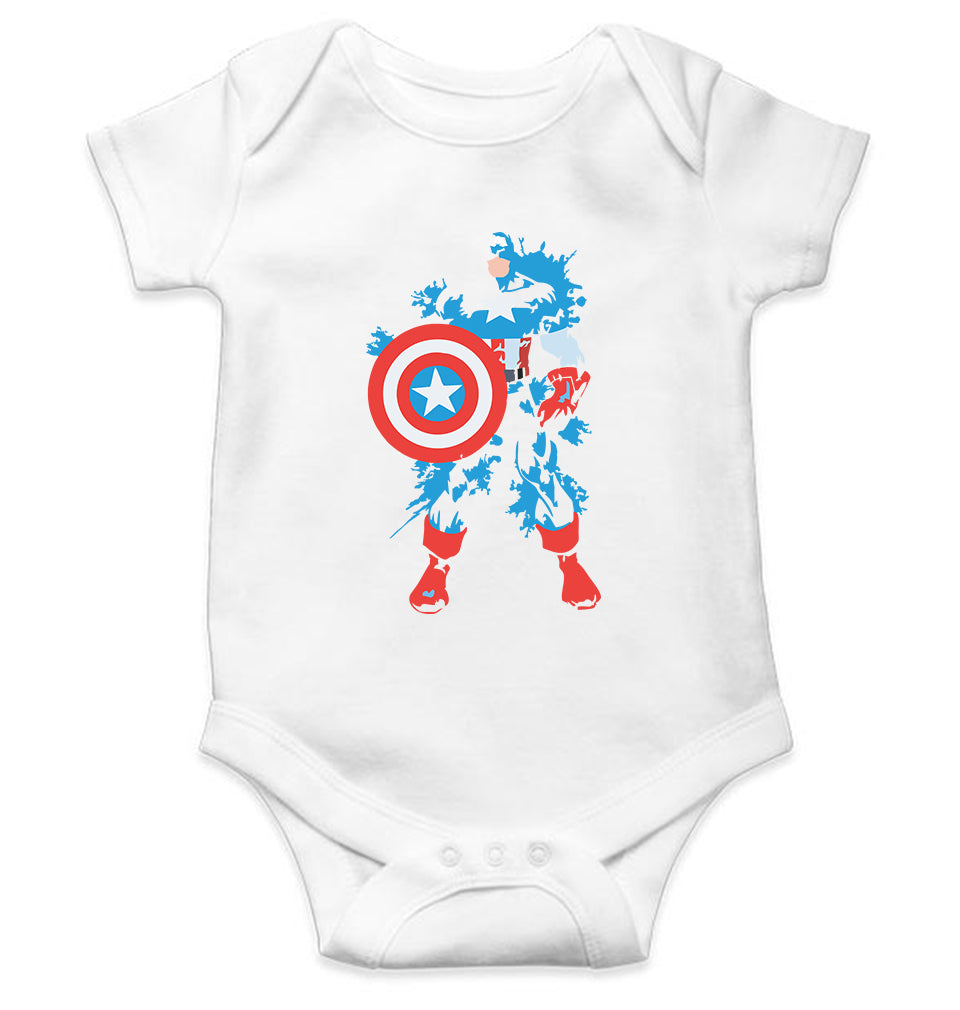 Captain Splash Kids Romper For Baby Boy/Girl-0-5 Months(18 Inches)-White-Ektarfa.online