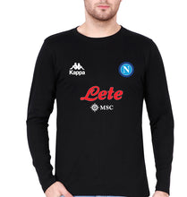 Load image into Gallery viewer, Napoli 2021-22 Full Sleeves T-Shirt for Men-S(38 Inches)-Black-Ektarfa.online
