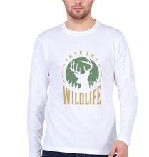 Load image into Gallery viewer, Deer Full Sleeves T-Shirt for Men-White-Ektarfa.online
