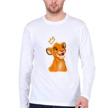 Load image into Gallery viewer, Lion King Simba Full Sleeves T-Shirt for Men-White-Ektarfa.online
