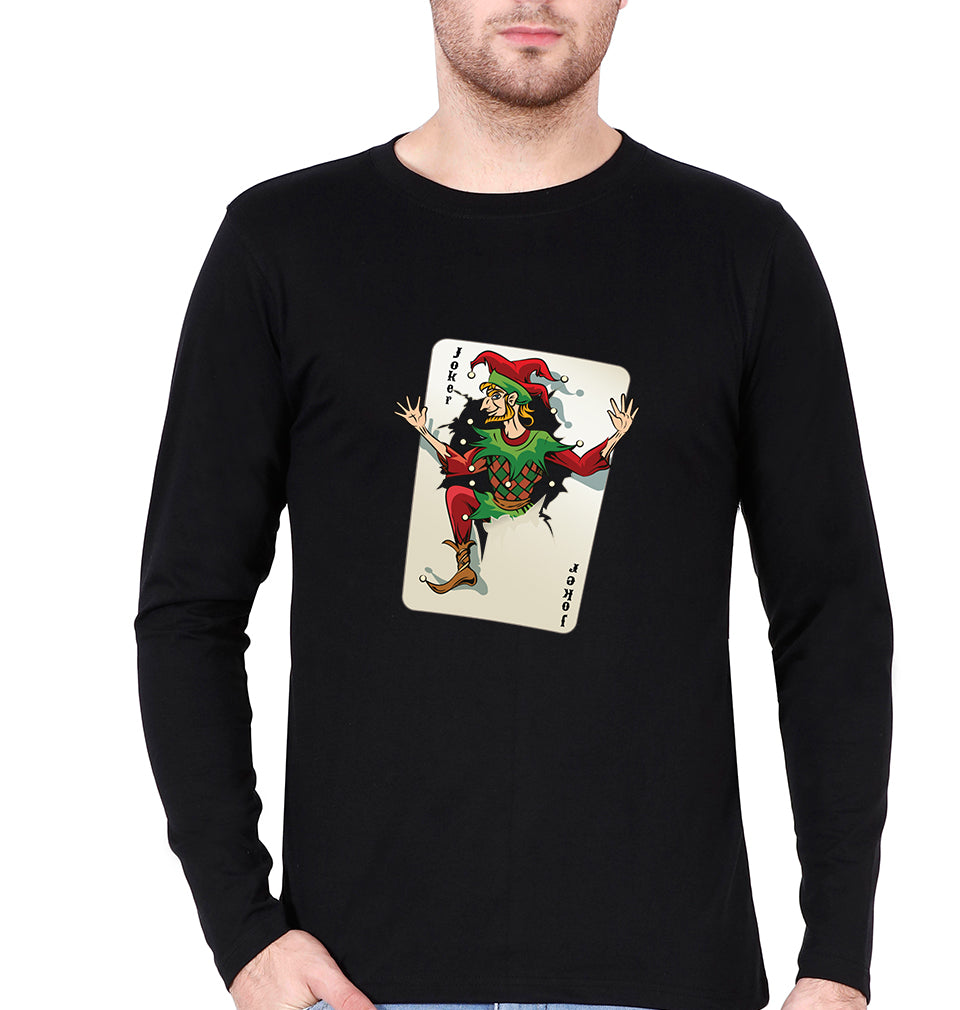 Joker Full Sleeves T-Shirt for Men-Black-Ektarfa.online