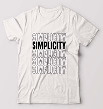 Load image into Gallery viewer, Simplicity T-Shirt for Men-S(38 Inches)-White-Ektarfa.online
