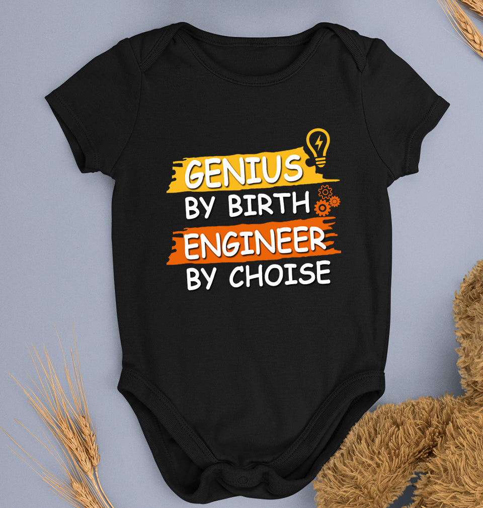 Genius Engineer Kids Romper For Baby Boy/Girl-Black-Ektarfa.online