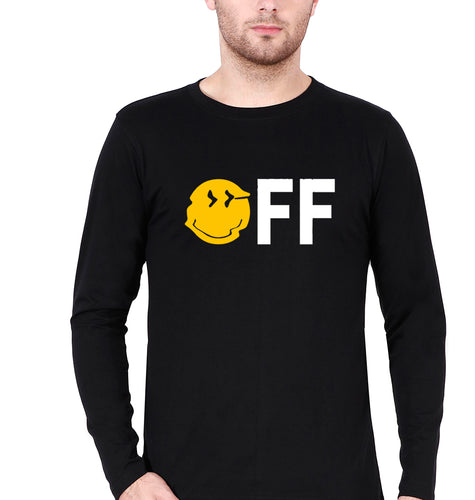 Emoji Off Full Sleeves T-Shirt for Men-Black-Ektarfa.online