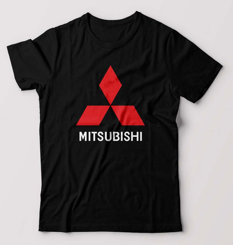 Mitsubishi T-Shirt for Men-S(38 Inches)-Black-Ektarfa.online