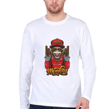 Load image into Gallery viewer, Hip Hop Monkey Full Sleeves T-Shirt for Men-White-Ektarfa.online
